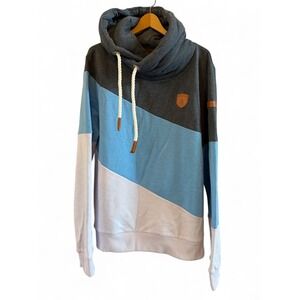 Wms Wanakome Canada Colorblock Plus Size XXL Cowl Neck Thick Hoodie Sweatshirt